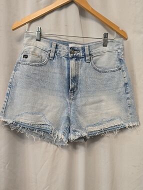 KanCan Light Wash Distressed Denim Shorts